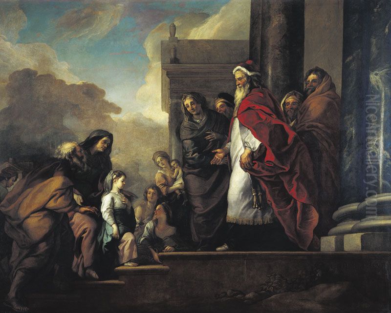 Presentation at the Temple Oil Painting by Charles de La Fosse