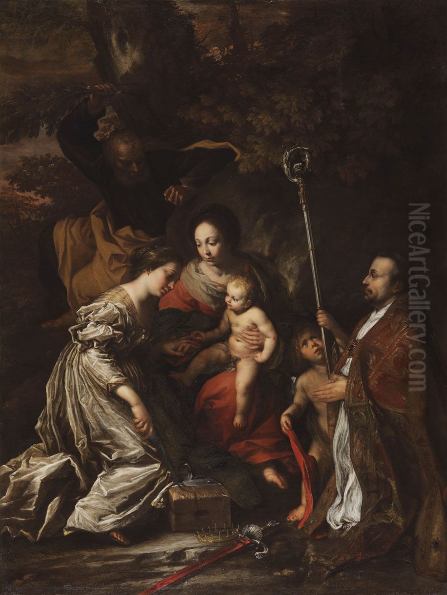 Le Mariage mystique de sainte Catherine Oil Painting by Francesco Cairo
