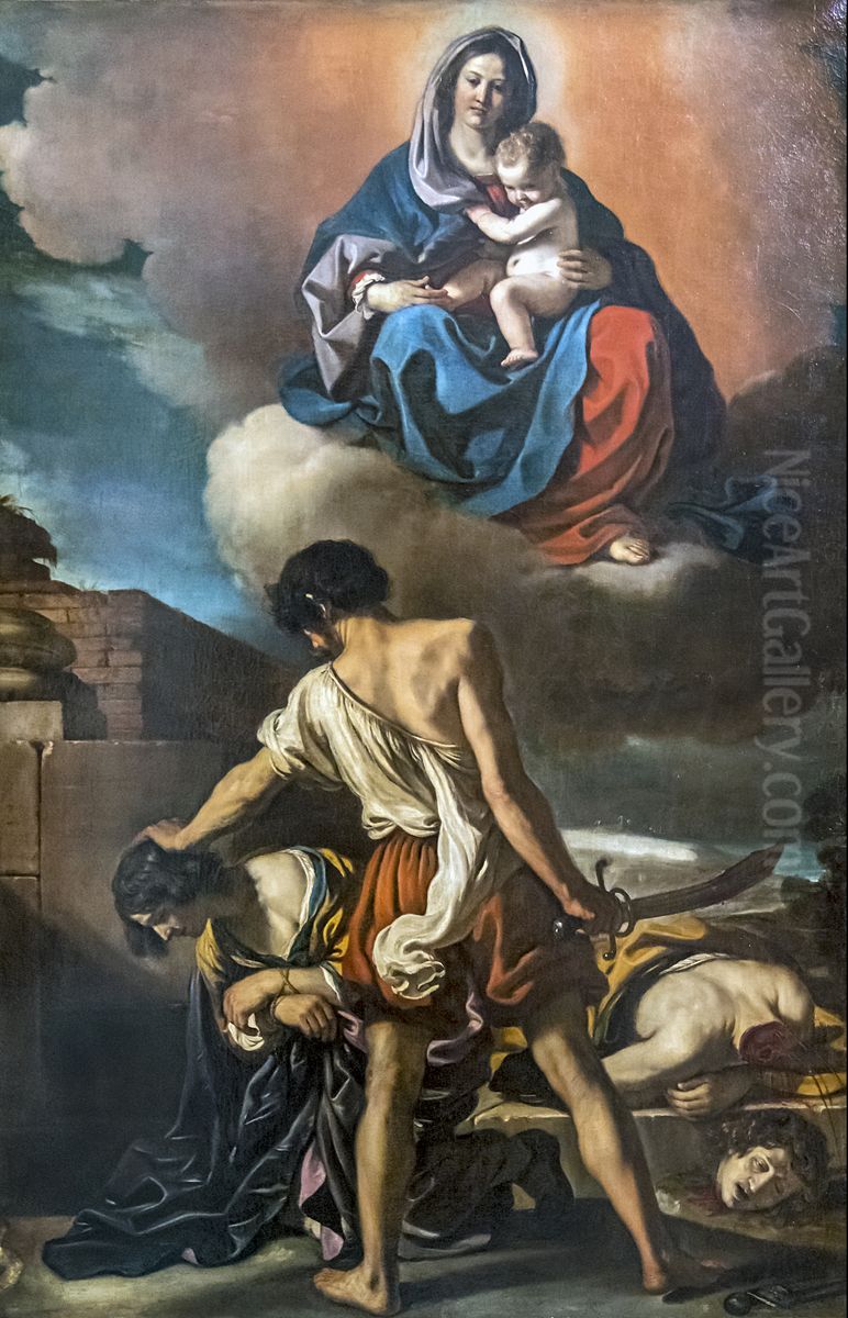 Martyrdom of St. John and St. PaulFrancais:Martyre de Saint Jean et Saint PaulItaliano:Martirio di San Giovanni e San Paolo Oil Painting by Giovanni Francesco Barbieri