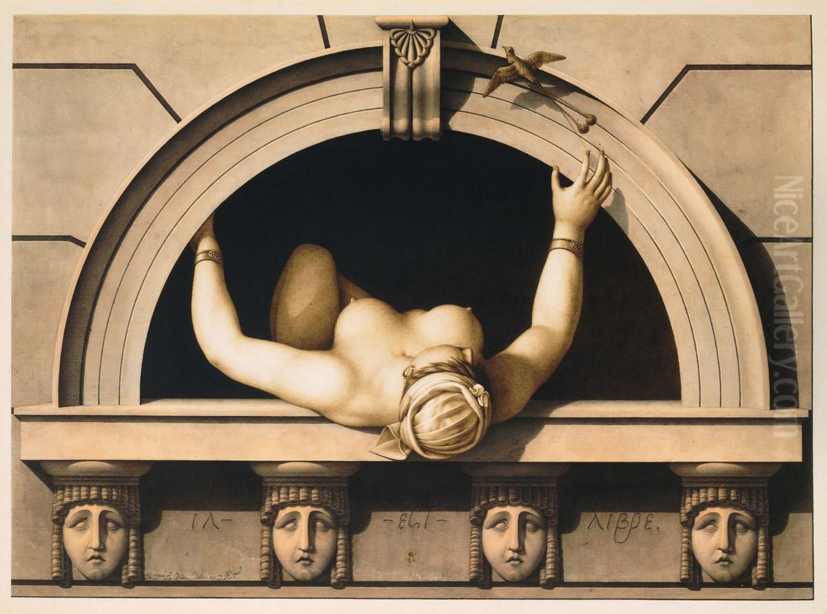 Il est libre Oil Painting by Jean-Jacques Lequeu