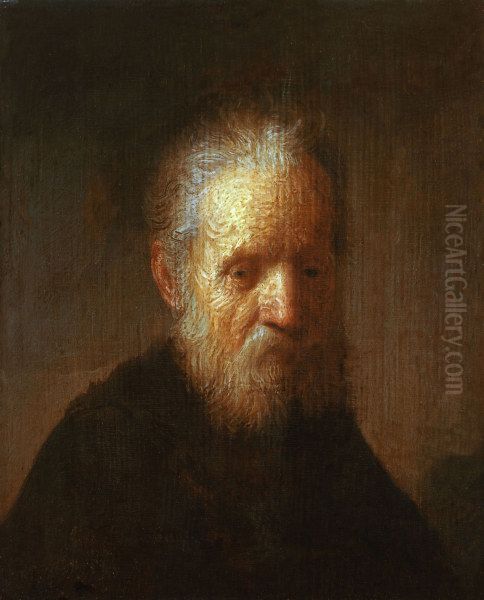 Copy of 'Bust of an Old Man' Oil Painting by Rembrandt