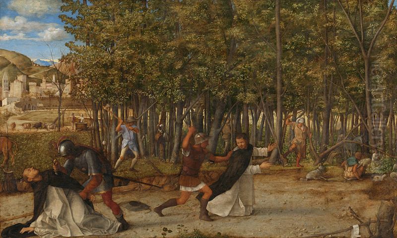 The Assassination of Saint Peter Martyr Oil Painting by Giovanni Bellini