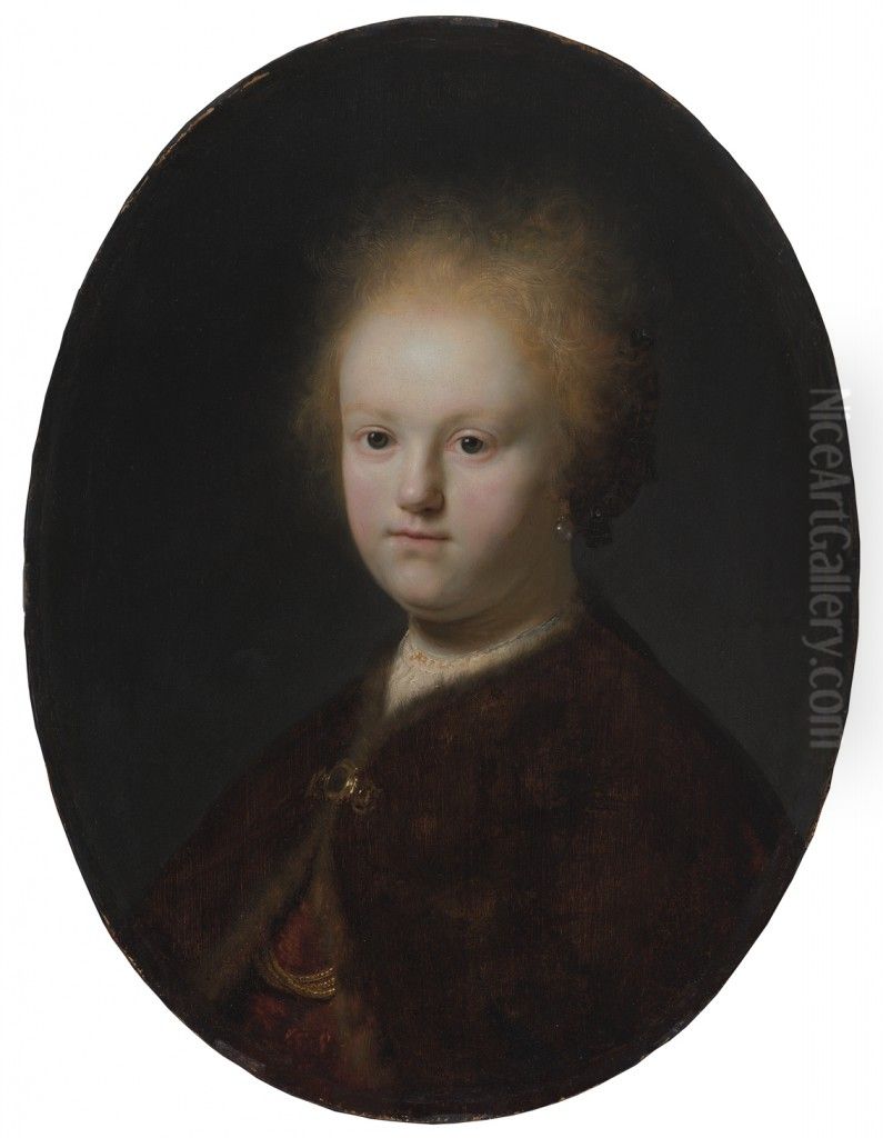 Rembrandt's sister Oil Painting by Rembrandt