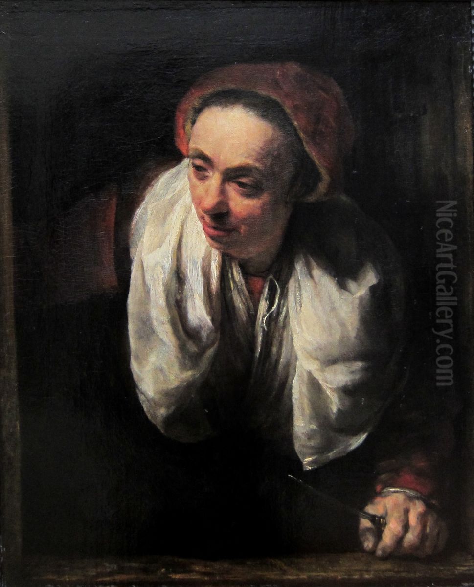 Woman at a Window Oil Painting by Willem Drost