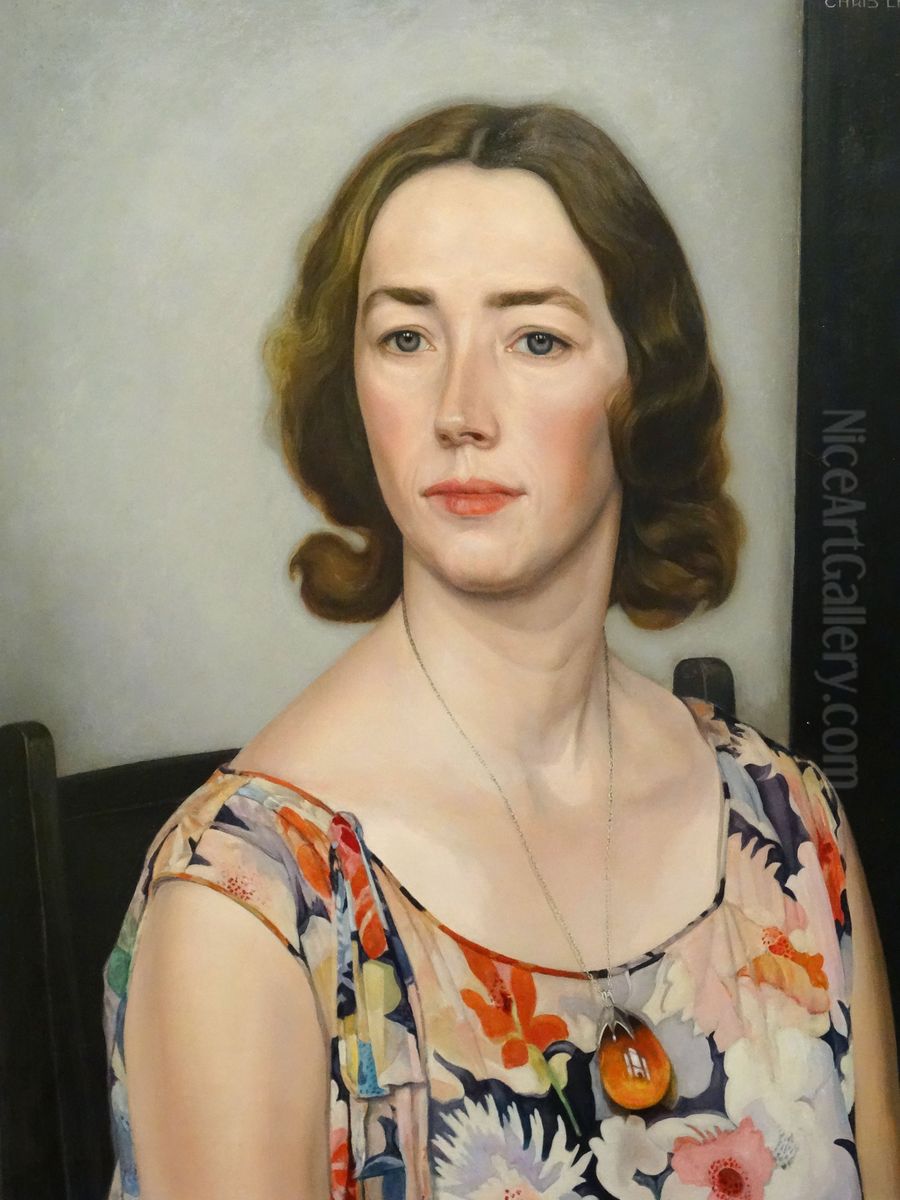 Portret van Sixta Heddema Oil Painting by Chris Lebeau