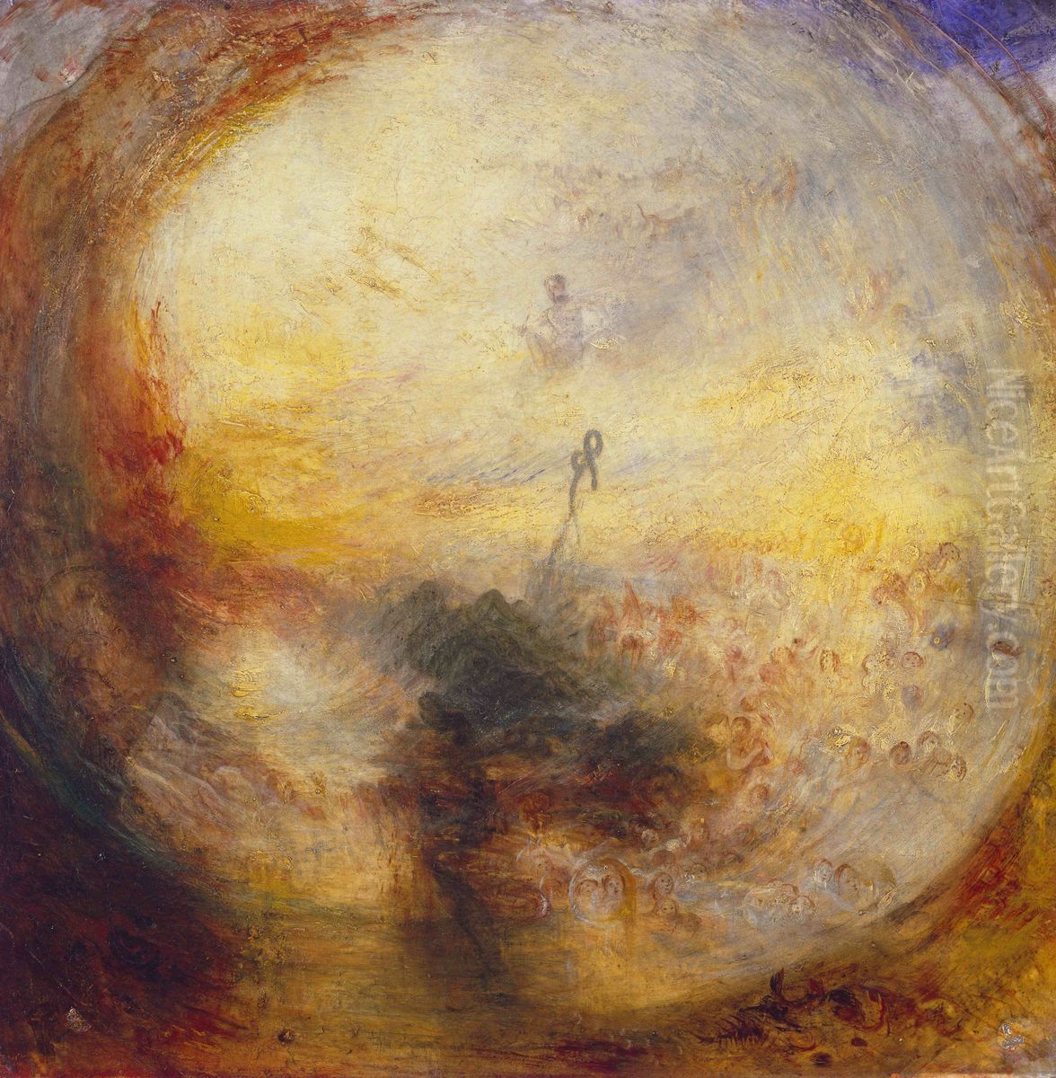 Light and Colour (Goethe's Theory)  - the Morning after the Deluge - Moses Writing the Book of Genesis Oil Painting by J. M. W. Turner