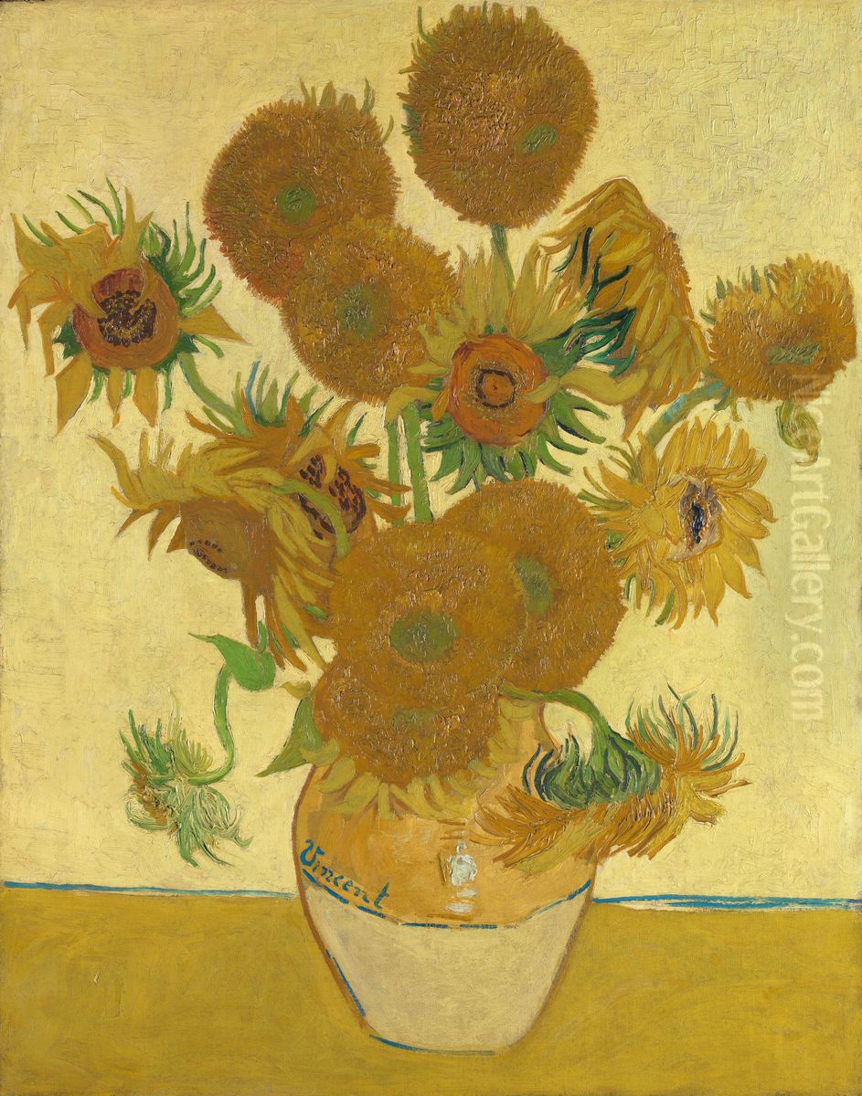 Sunflowers / Vase with Fifteen Sunflowers Oil Painting by Vincent Van Gogh