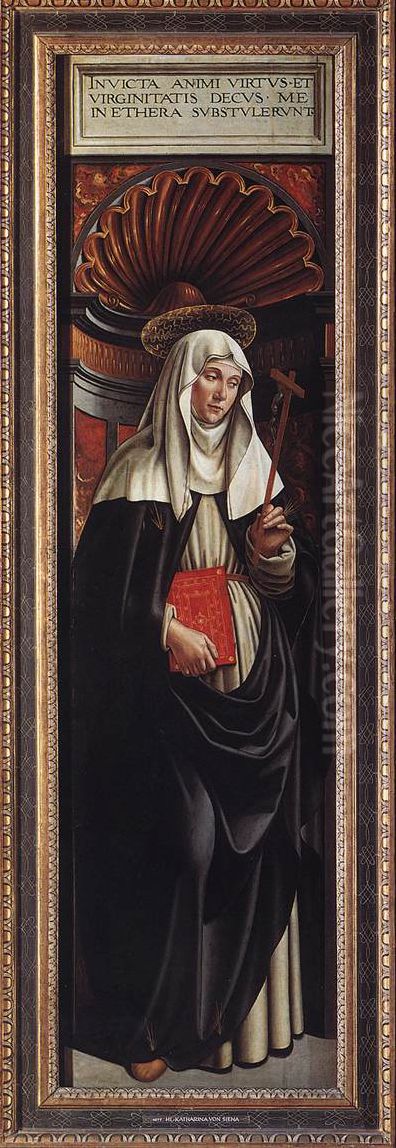 Hochaltar von Santa Maria Novella: Hl. Katharina von Siena Oil Painting by Ghirlandaio Domenico