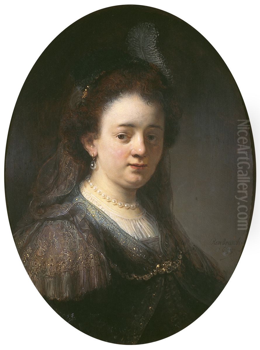 Portrait of Saskia Oil Painting by Govert Flinck