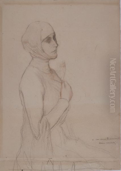 Clemence Isaure Oil Painting by Henri-Jean Guillaume Martin