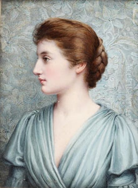 A Lady Oil Painting by Louise Cox