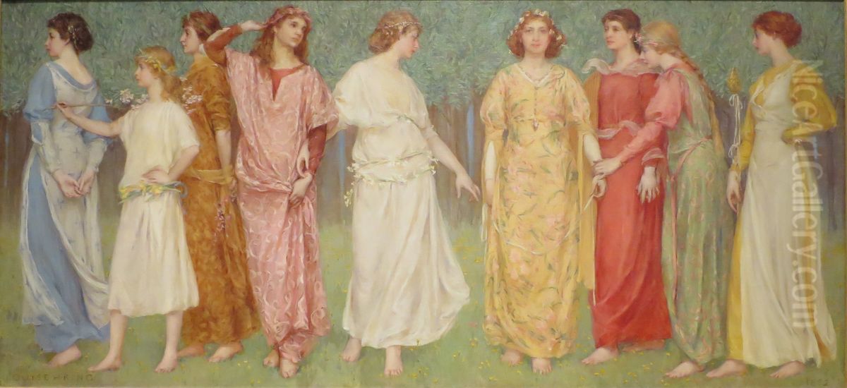 Rondel Oil Painting by Louise Cox