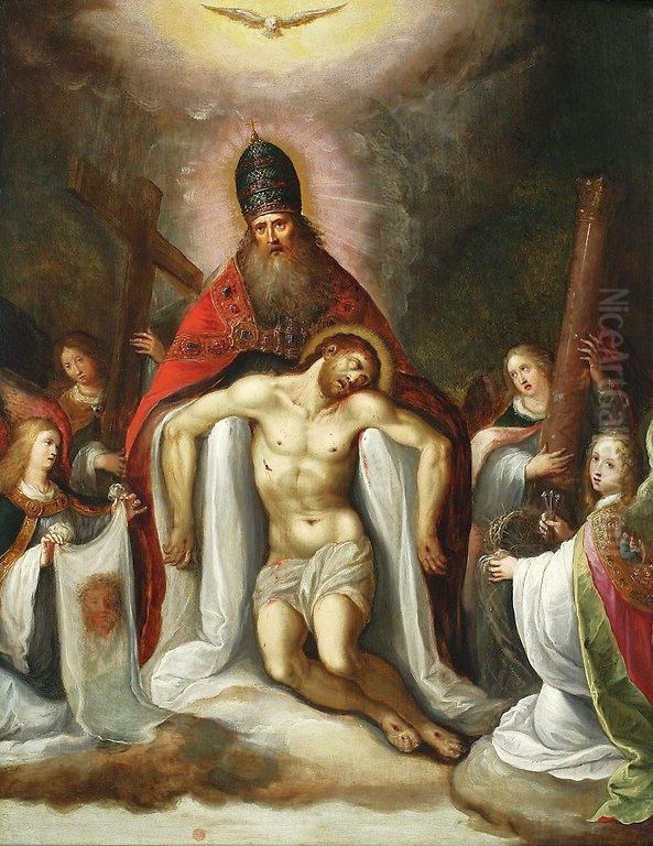 Holy Trinity Oil Painting by Frans Francken I