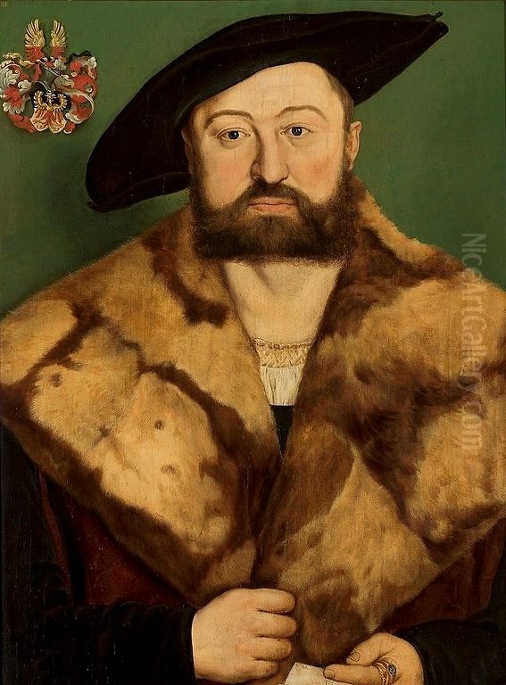 Portrait of a goldsmith Jorg Herz Oil Painting by Barthel Beham