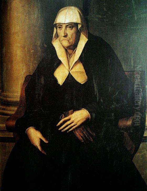 Portrait of an old lady. Oil Painting by Giorgio Vasari