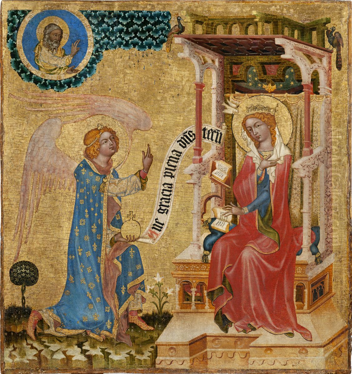 Hohenfurth Altarpiece - Annunciation Oil Painting by Master of Vyssi Brod