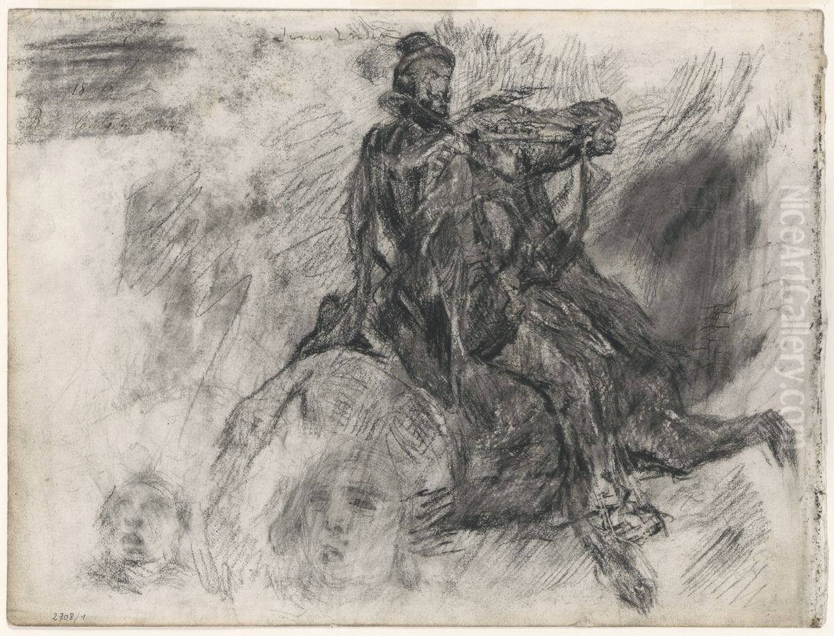Don Quichotte Oil Painting by James Ensor