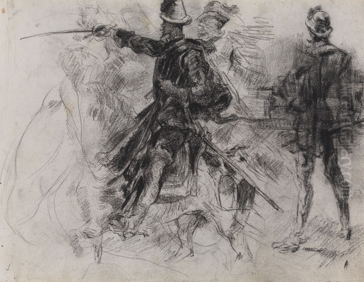 Don Quichotte Oil Painting by James Ensor