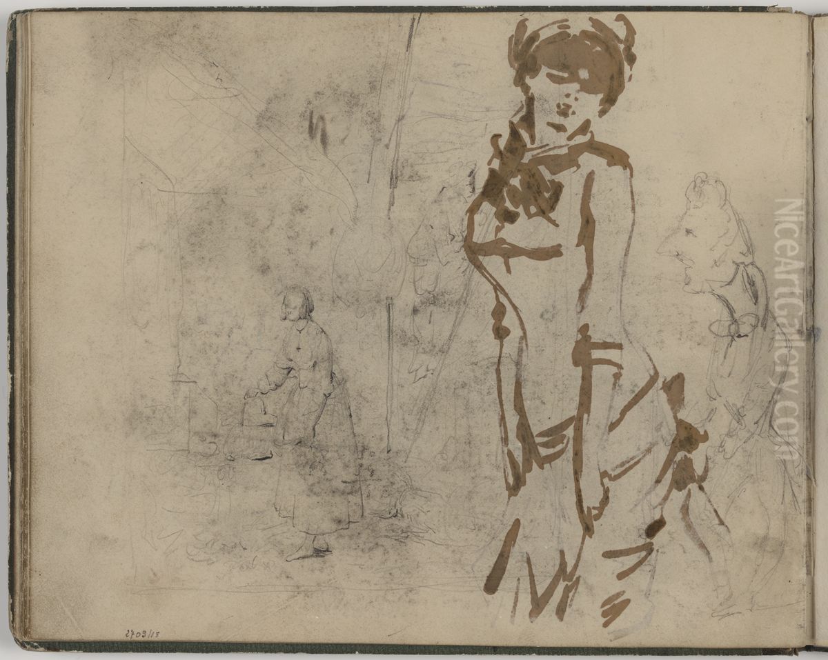 Twee vrouwen Oil Painting by James Ensor