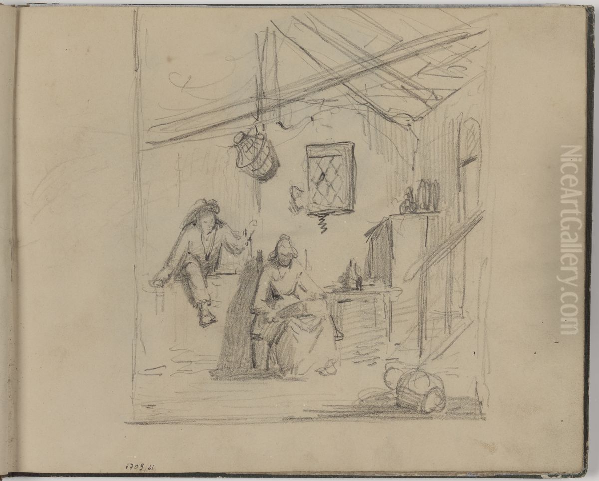 Paar in interieur Oil Painting by James Ensor