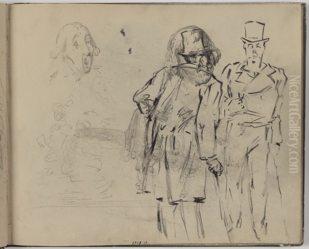 Twee heren Oil Painting by James Ensor