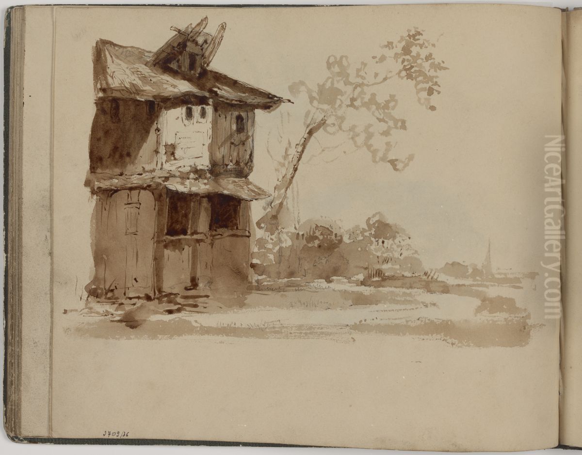 Huis met bomen Oil Painting by James Ensor