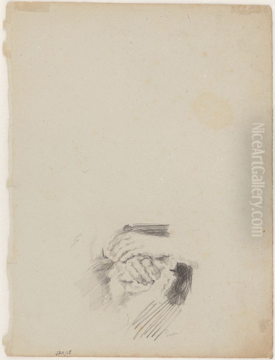 The Hands of Elisabeth Bas Oil Painting by James Ensor