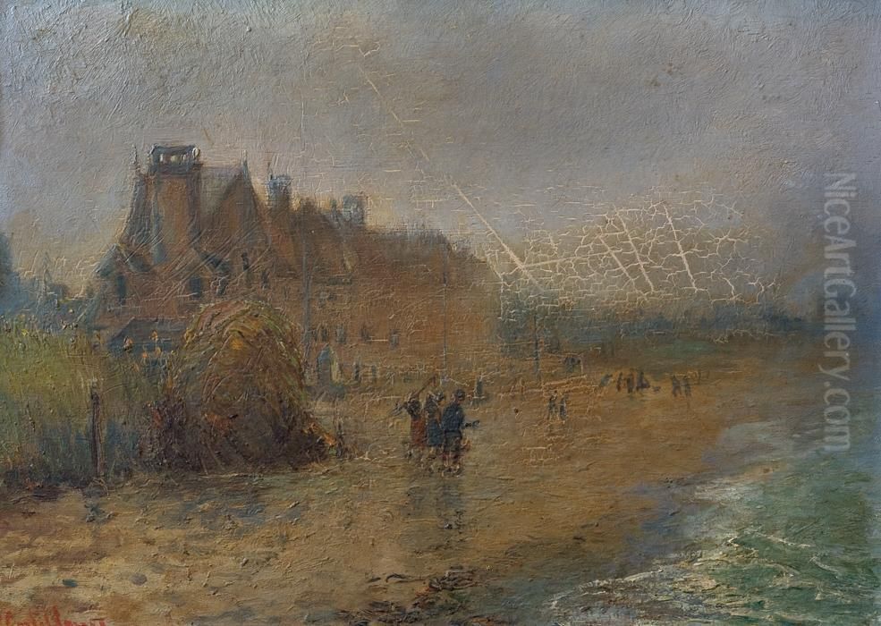 Urville Plage Oil Painting by Roberto Castellanos Mane