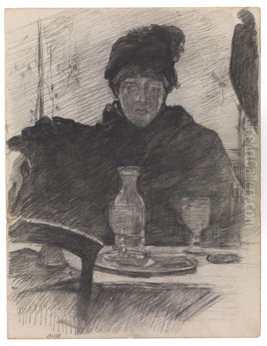 The absinthe drinker Oil Painting by James Ensor
