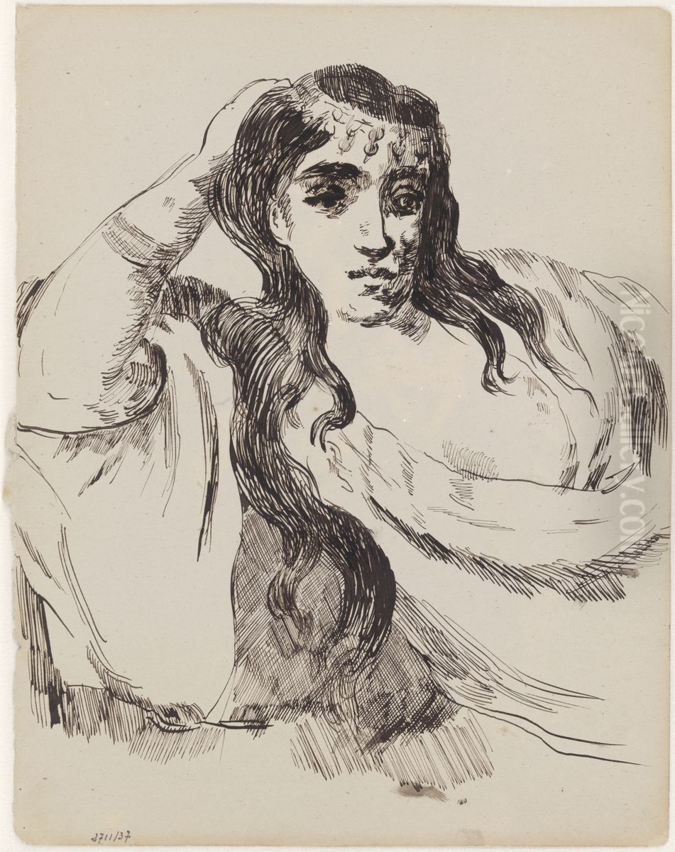 Odalisk Oil Painting by James Ensor