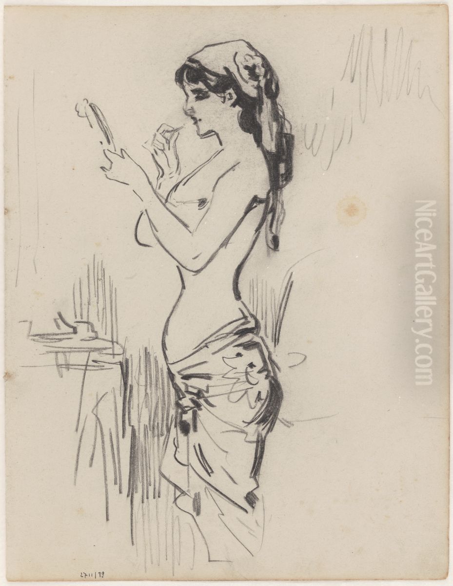 Fantasia Oil Painting by James Ensor