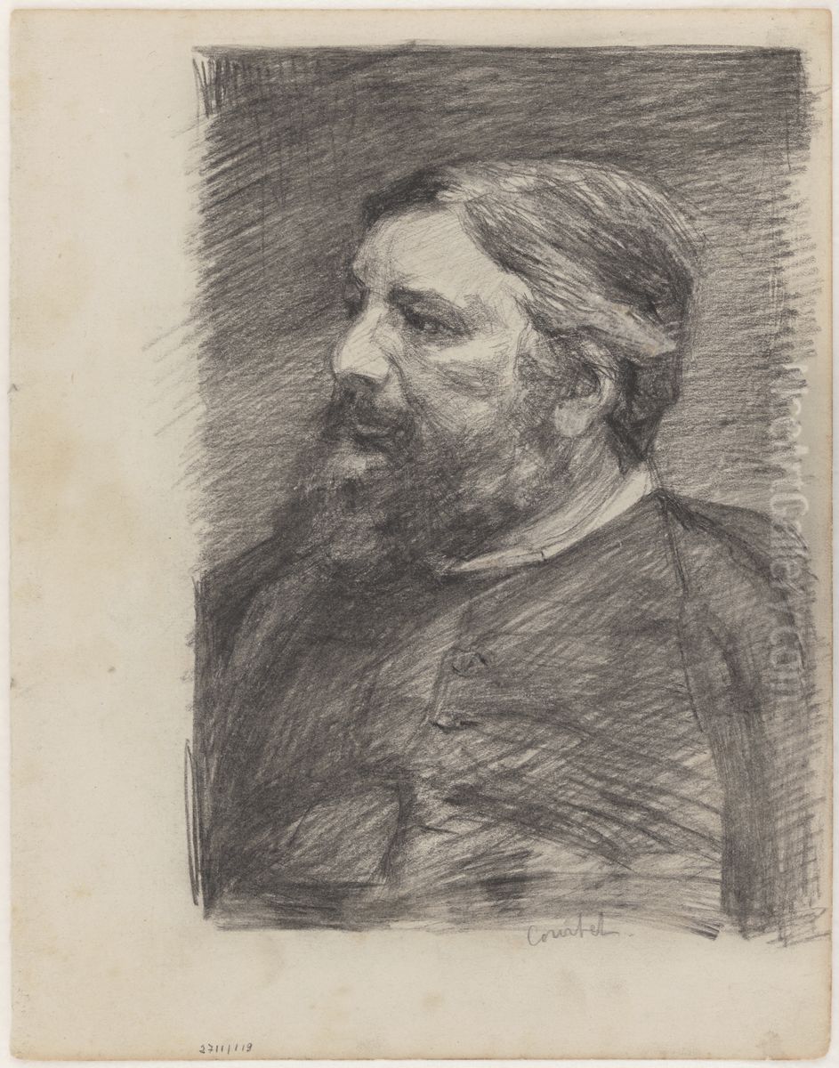 The Painter Gustave Courbet Oil Painting by James Ensor