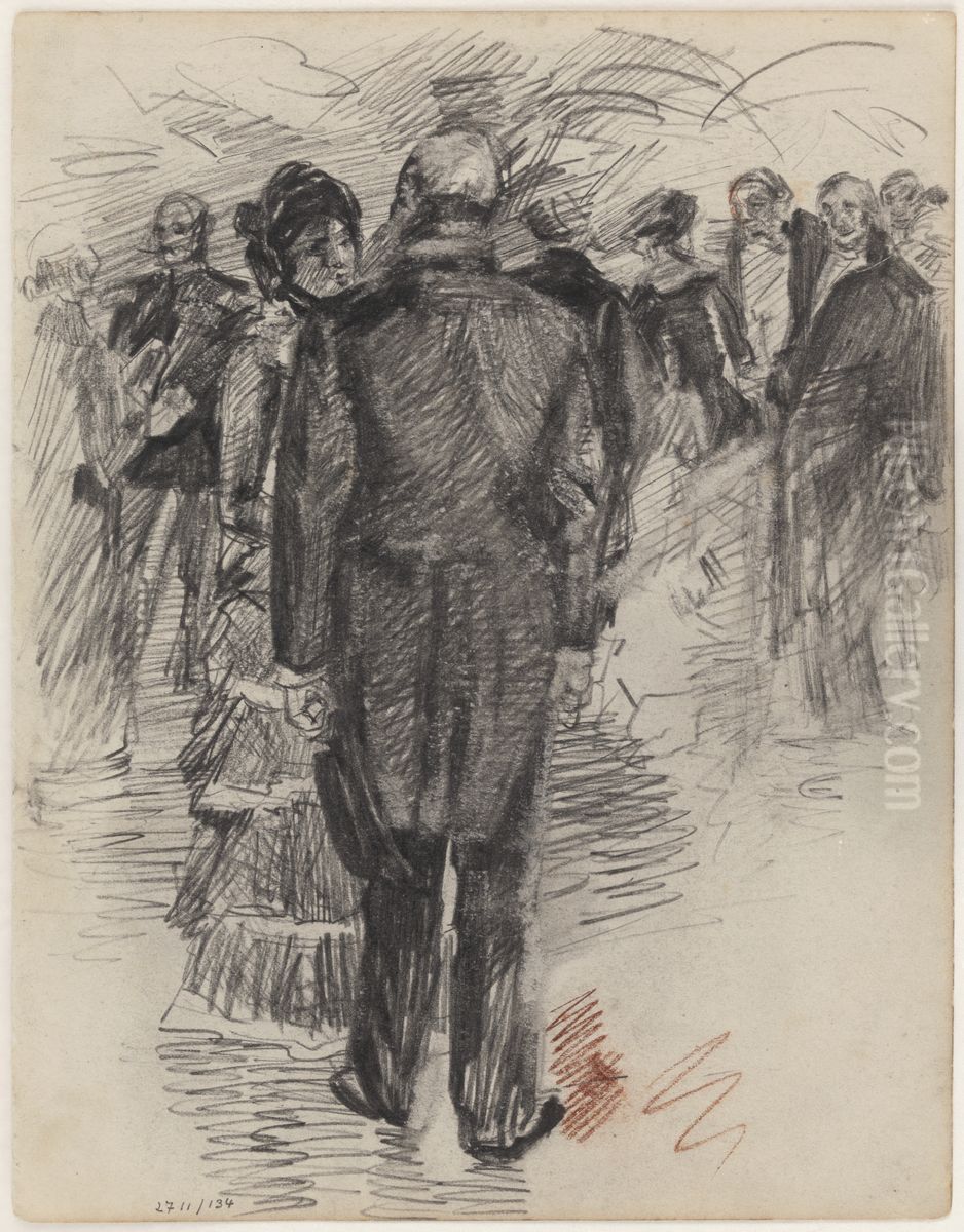 The Conversation Oil Painting by James Ensor