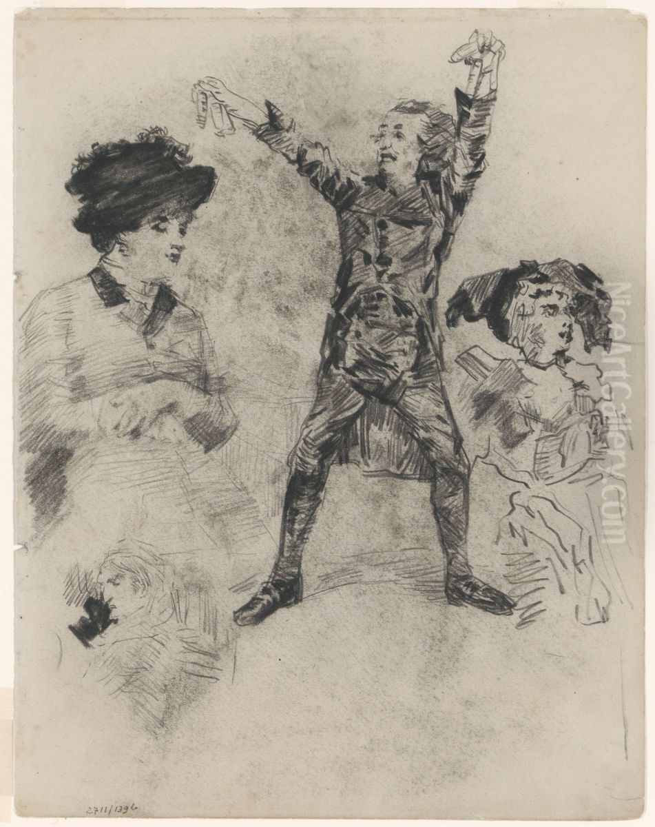 Taskin als wonderdokter in Hoffmann's vertellingen Oil Painting by James Ensor