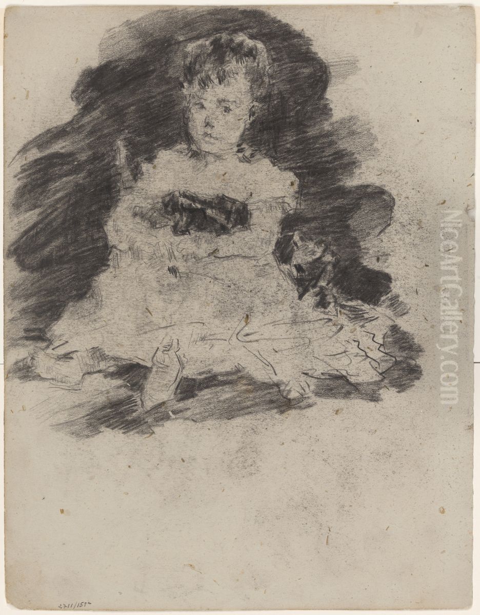 Baby Oil Painting by James Ensor