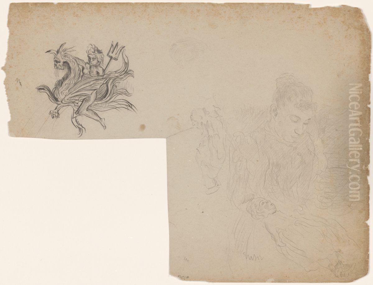 Neptunus Oil Painting by James Ensor