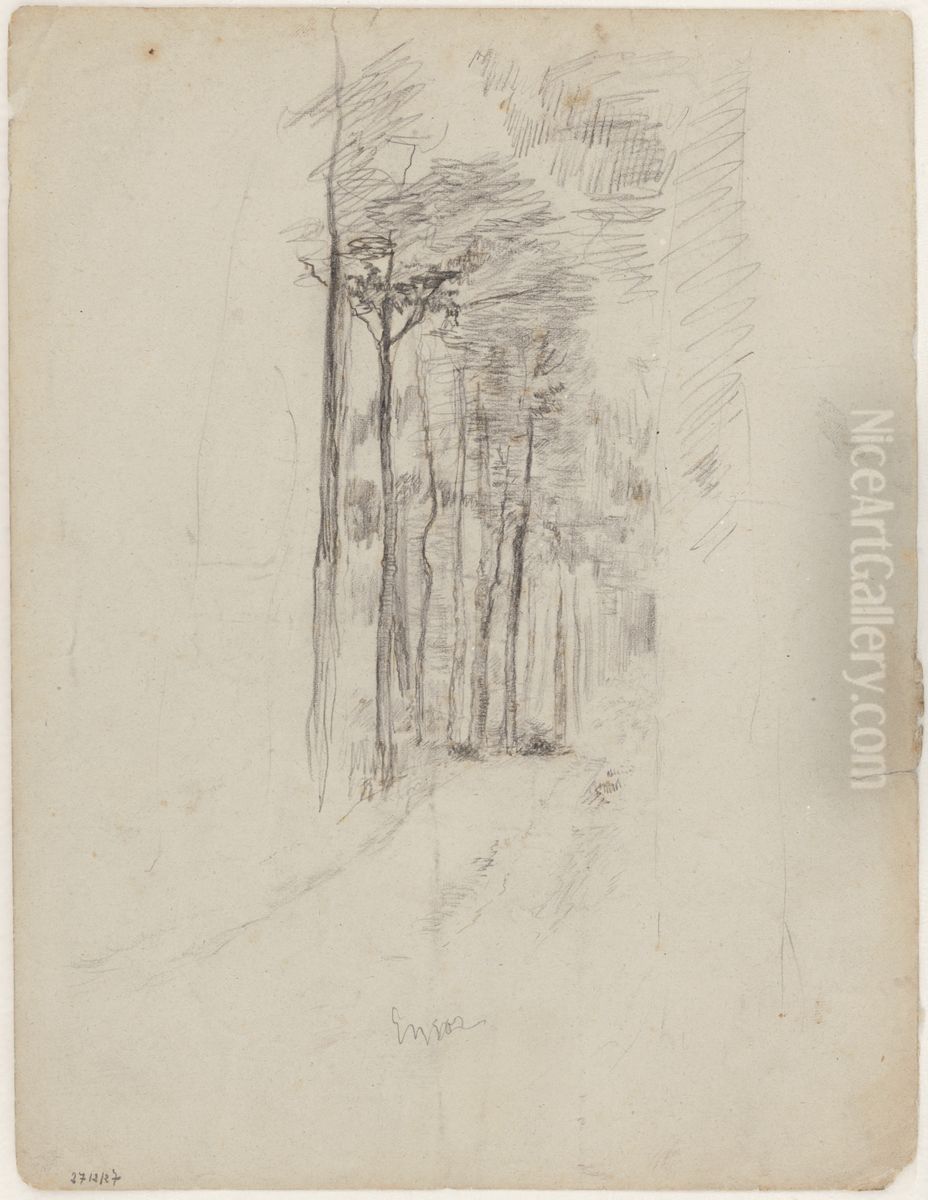 Bomen Oil Painting by James Ensor