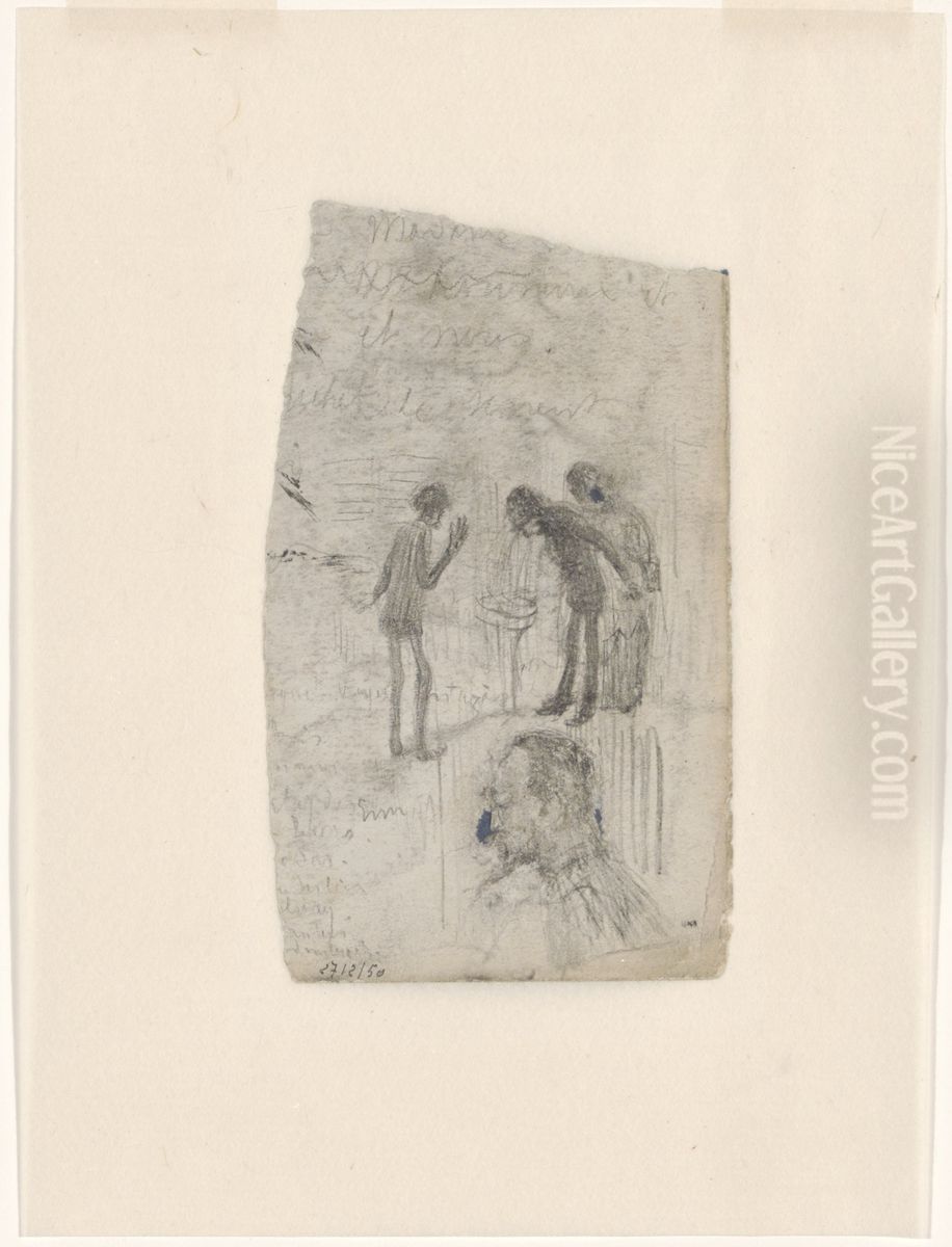 Spitting man Oil Painting by James Ensor