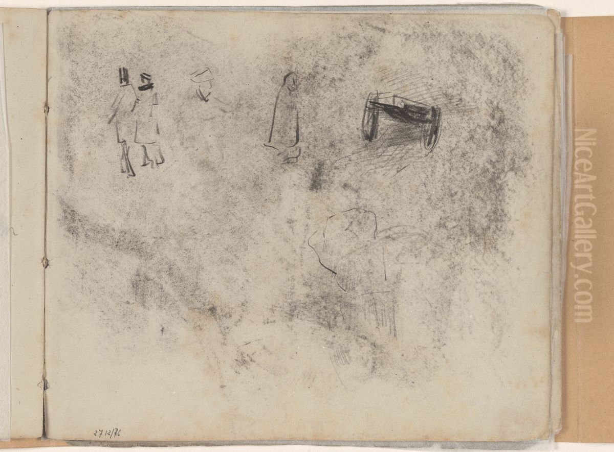 Silhouetten en kar Oil Painting by James Ensor