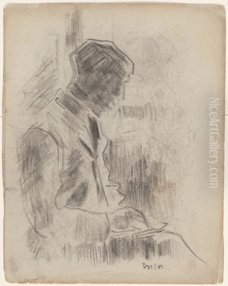 Schrijvende man Oil Painting by James Ensor