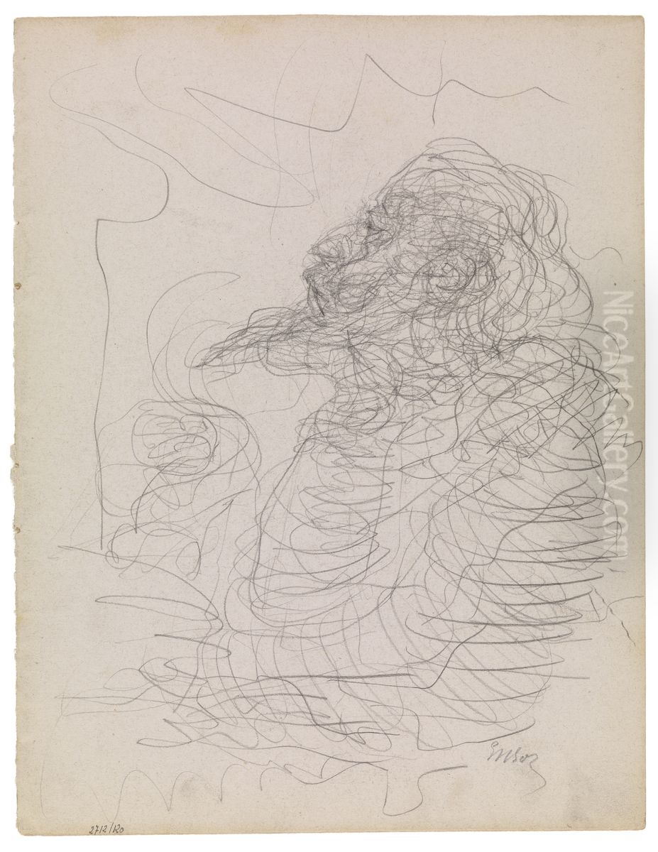 Don Quichotte Oil Painting by James Ensor