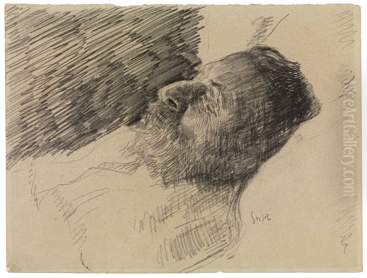 The artist's father in death Oil Painting by James Ensor