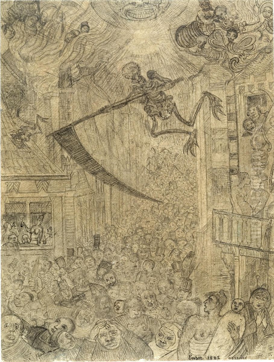 The Triumph of the Death Oil Painting by James Ensor