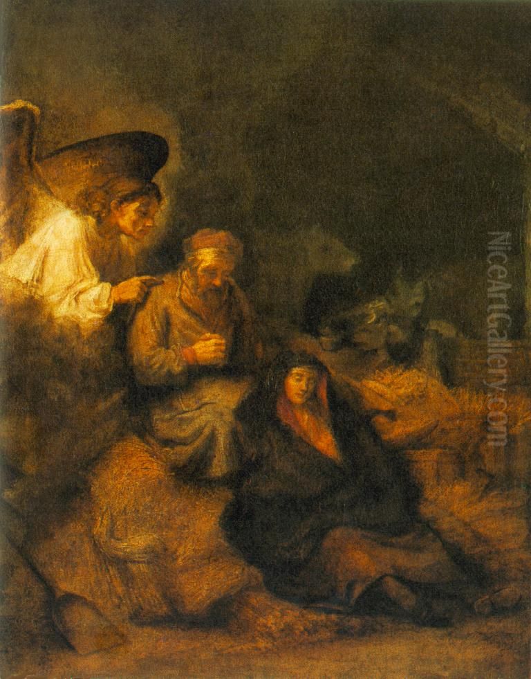 The Dream of St Joseph Oil Painting by Rembrandt