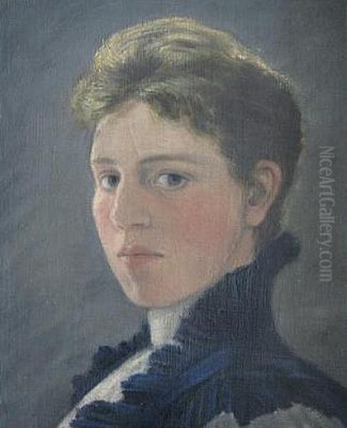 Selbstportrat Oil Painting by Louise Droste-Roggemann