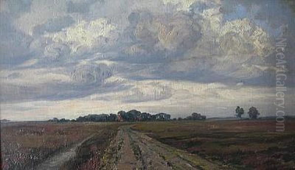 Weite Landschaft Oil Painting by Louise Droste-Roggemann