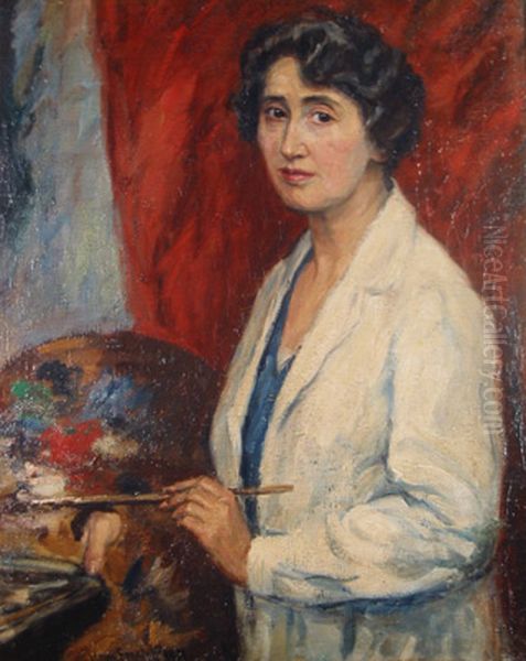 autoportrait Oil Painting by Malva Schalek