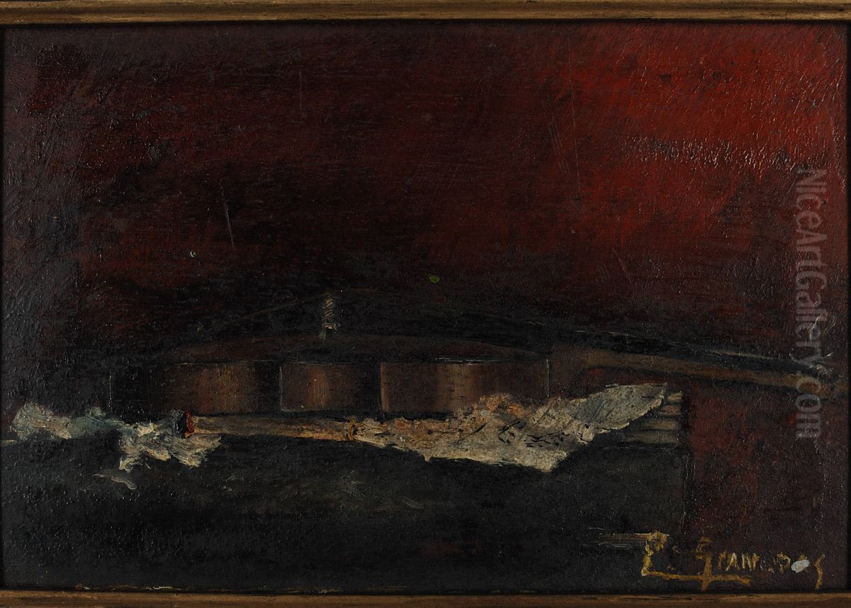 Violi Oil Painting by Enrique Granados