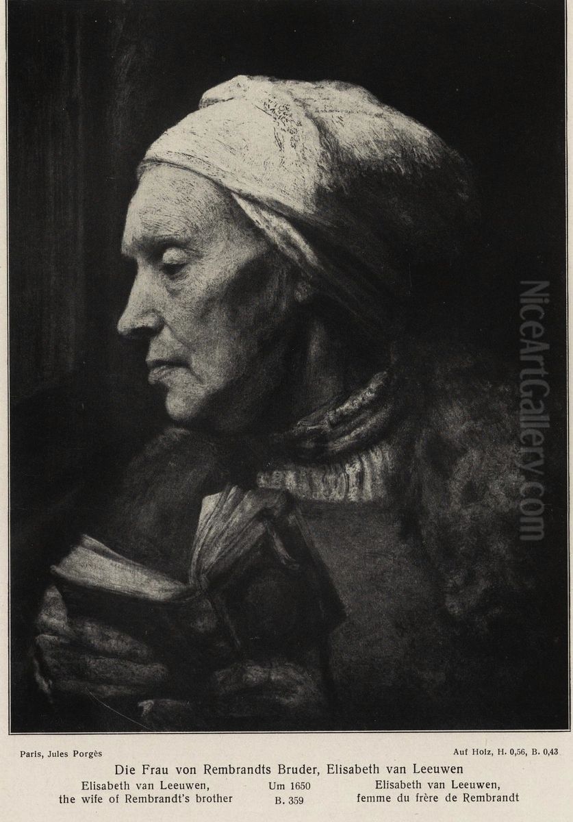 The Wife of Rembrandt's Brother Oil Painting by Karel van der Pluym