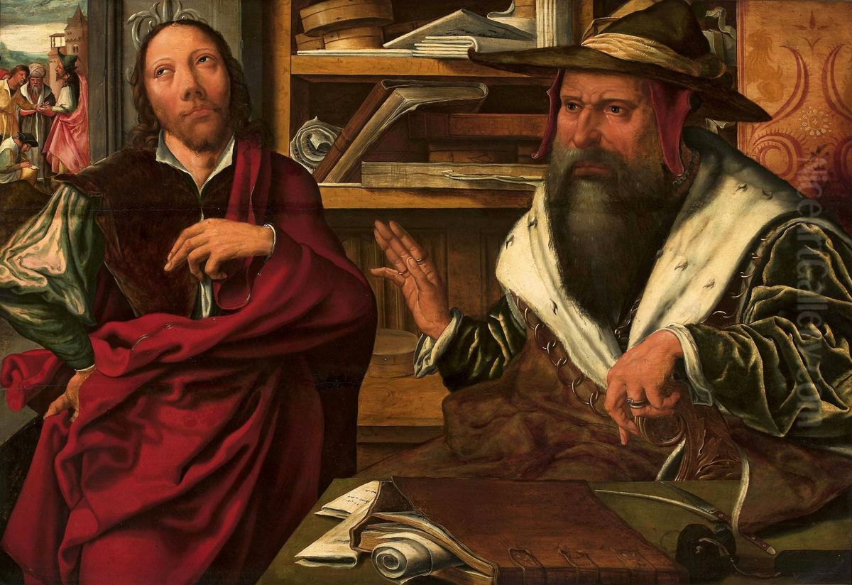 The Calling of St. Matthew. Oil Painting by Marinus van Reymerswaele